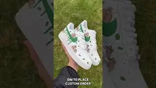 Money Bags Custom Air Force 1s #sneakeraddict #sneakers #customsneakers  #customkicks #af1customs