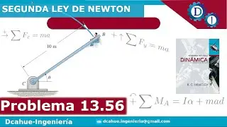 Segunda ley de Newton | Aceleración normal y tangencial | Hibbeler | Problema 13.56