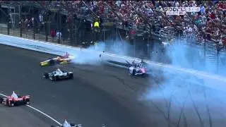 (HD) 2015 Indy 500 - Saavedra, Coletti & Hawksworth Huge Crash