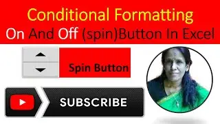 Conditional Formatting On And Off Spin Button In Excel|ratan agarwal it informer