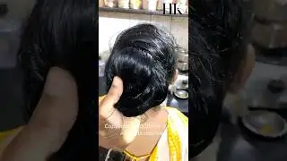 Massive Oiled Bun! 🍳 Housewife&rsquo;s Quick & Easy Traditional Knot Styling & Hair Play #hair #shorts