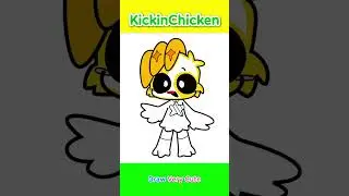 Drawing & Coloring KickinChicken how to draw a cute chicken animal anime game character DVC #anime