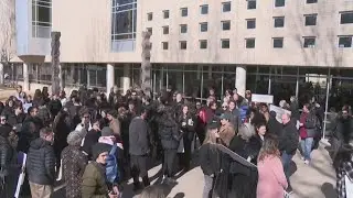 U of A students stage walkout in protest over law school dean's offer being revoked