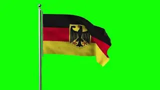Green screen Footage | Germany Waving Flag Green Screen Animation | Royalty-Free