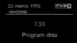 1992 Zakończenie programu. Program Pierwszy 21.03.1992