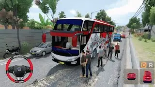 Nakula SHD Volvo Bus Mod BUSSID 🌅 City Passenger Pickup Drive - Bus Simulator Indonesia Gameplay 