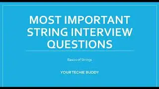 IMPORTANT JAVA STRING INTERVIEW QUESTIONS || CORE JAVA INTERVIEW QUESTIONS