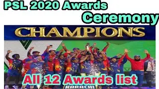 PSL 2020 Awards Ceremony / Karachi kings Winners of PSL 2020/Pakistan Super league 2020 Awards list