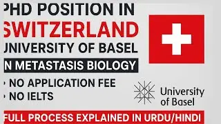 PhD in Switzerland  in Metastasis Biology #phdingermany #phdinswizerland #fullyfundedscholarship