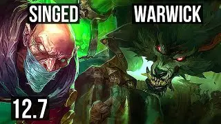 SINGED vs WARWICK (TOP) | Rank 4 Singed, 5/2/13, 300+ games | NA Grandmaster | 12.7