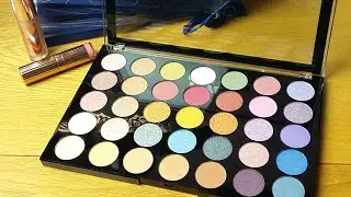 Revolution EXHILARATE palette PRO HD AMPLIFIED 35 every colour swatched, the unheard of palette