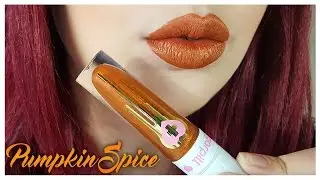 Pumpkin Spice Metallic Liquid Lipstick Sugarpill Swatch + Review