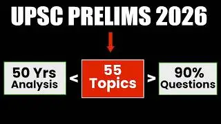 UPSC Prelims 2026 : Do ONLY These 55 TOPICS🔥 | IMPORTANT TOPICS for UPSC Prelims 2026
