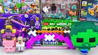 Minecraft Movie Toy Collection Unboxing ASMR | Blast Attack Ghast Figure｜Ender Dragon Action Figure