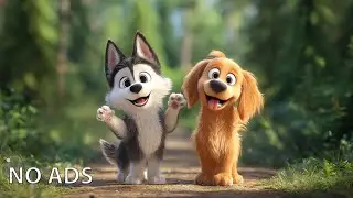 Лучший мультфильм для собак 🐶🎵 Расслабляющий мультфильм про собак с розовым шумом и звуками природы