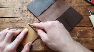 Making a HANDMADE leather passport cover &ndash; hyper ASMR