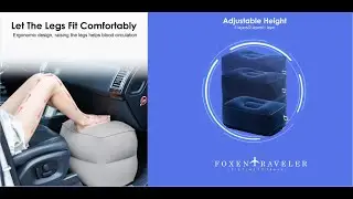 Flight Sleeping Footrest Pillow | Foldable Inflatable Travel Foot Pillow |Foxentraveler