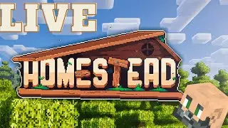 Gathering blocks and building a Create windmill in Homestead Minecraft