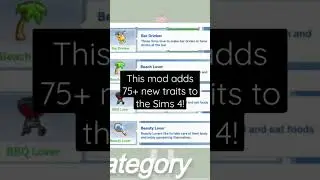 add up to 75 new traits to your sims game 😍 #shorts #sims4