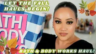 BATH & BODY WORKS HAUL! BODYCARE, HAND SOAPS AND MY FAVORITE FALL CANDLES! 🍂🍁 | AMY GLAM