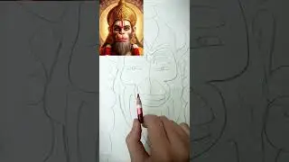 Hanuman ji drawing 🧡 👌🏻 #hanumanart #drawing #art #pencildrawing #artist #transition #hanuman