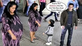 Arpita Khan Heavily Pregnant With Ahil Sharma At Salman Khan Birthday Party 2019