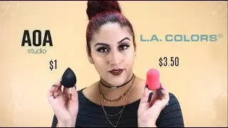 Testing Affordable Beauty Sponges | AOA Studio Wonder Blender vs LA Colors Blending Sponge
