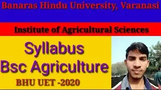 Syllabus for Agriculture portion#UET -2020 BSc Agriculture #BHU