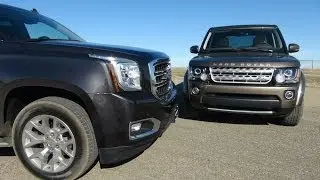 2015 GMC Yukon vs Land Rover LR4 Drag Race