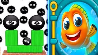 Hide Ball Brain Vs Save The Fish Gameplay Walkthrough Challenge Double Mergs-Level!