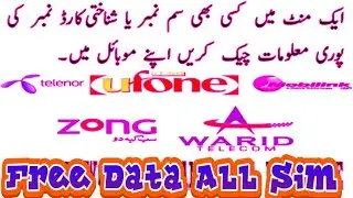 Updated [Sim Database 100% Working] All Sims Online DataBase 2017 |Pakistan| Check Any Number