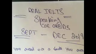 NEW SPEAKING CUE CARDS | Sept to Dec 2019| the invigilator