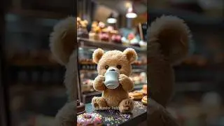Cute Cute Hungry Teddy Bear 😄❤️🐻😂🍩😋 #viral #teddybear #satisfying
