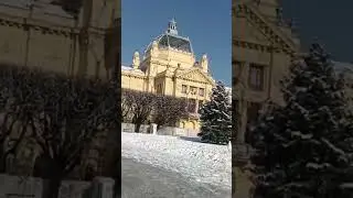 🌨️snowfall in Croatia Zagreb sity my vlog  Croatia famous house for country