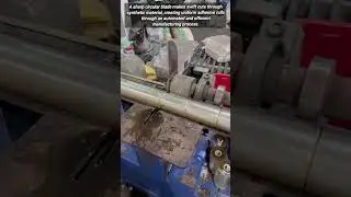 Automated Machine Slicing PVC Film Into Uniform Tape Rolls