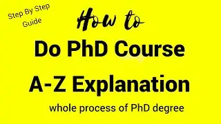 PhD process step by step in india