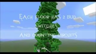 Minecraft 100% Automatic Mushroom Farm Tower Schematic | 640 Spawnable Slots | Multiple Auto Harvest