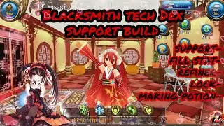 Toram online - blacksmith tech Dex support build fill stat, reffine 0-B, lock, make potion- - yusagi