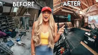 We transformed this BARN into a beautiful home GYM! (BEFORE and AFTER GYM Transformation! Full tour)