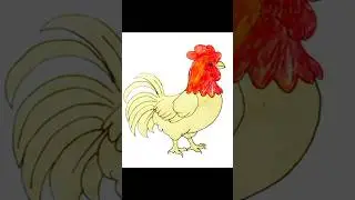 How to draw COCK step by step || COCK drawing for kids || easy simple draw cock #short #art #drawing