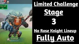 Lords mobile Barbaric journey stage 3 fully auto|Barbarian limited challenge stage 3 fully auto