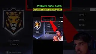 guild name cannot contain spaces | guild name cannot spaces 😔 #shorts #freefire #shortvideo