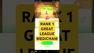 💯Maxing Out My Rank 1 PvP Medicham For Great League! Pokemon Go! #pokemon #pokemongo #pok&eacute;mongo