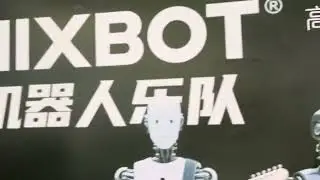 Interesting music robot band