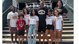 Magic Johnson & Family Team Spirit | Owner Washington Commanders with Group | European Vacation
