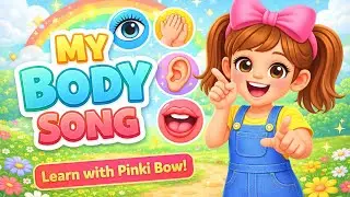 My Body Song| Learn Body Parts with Pinki Bow 🎀 | Kids Songs
