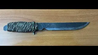 Made a knife out of leaf spring steel . . .