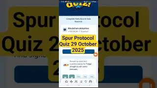 Spur Protocol Quiz 29 October 2025 #spurprotocol #quizanswers #shorts