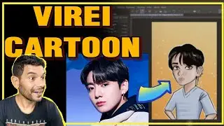 Transformei o Jungkook do BTS em Cartoon no Tablet… o Resultado é Surreal 😱