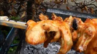 Greek Cypriot Style Rotisserie BBQ Cyprus Souvla and Chicken Kebabs